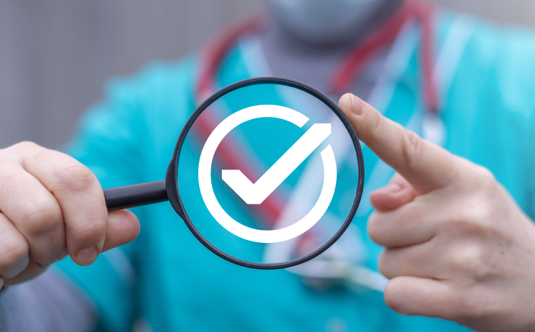 Man holding a magnifying glass
