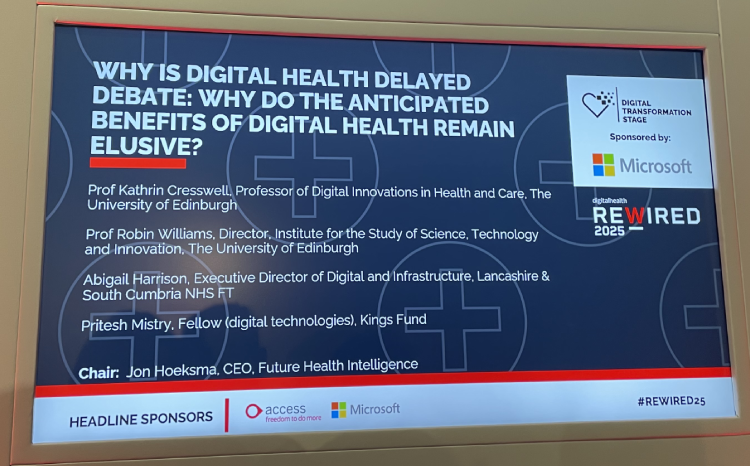 Why is digital health delayed debate session at Rewired 2025