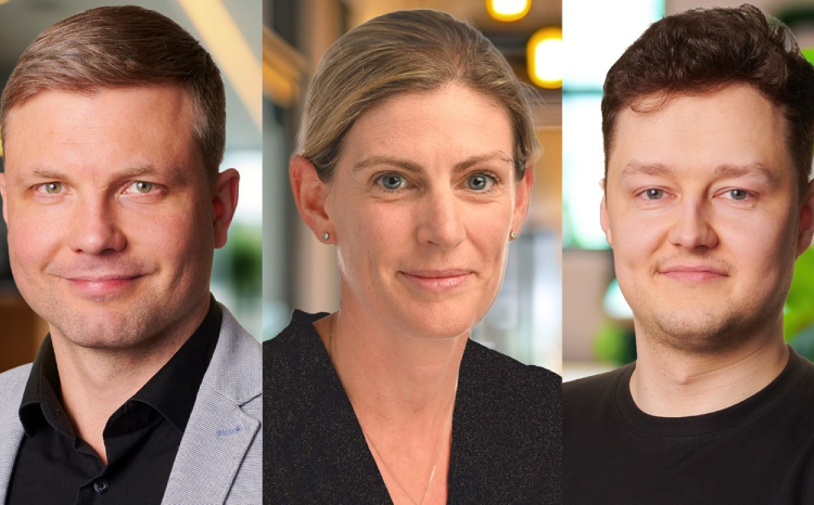 (L to R) Lifeyear co-founders Siim Saare, Dr Eleanor Wicks and Timo Mitt
